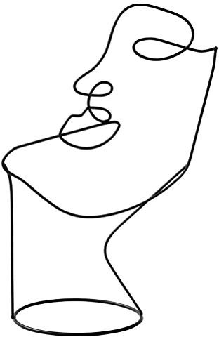 Adorno de Arte de Personaje Abstracto, Figura Decorativa Moderna, diseño Minimalista de Metal, Arte de Cara Negra, Estatua Decorativa, decoración Abstracta para el hogar