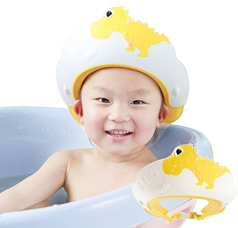 FUSACONY Cuffia da doccia regolabile per bambini 0-9 anni (cappello morbido impermeabile, shampoo per bagno)