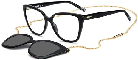 Missoni Gafas de Sol 0133/CS BLACK/BLACK FOLDING CLIP ON GOLD CHAIN 54/16/145 mujer