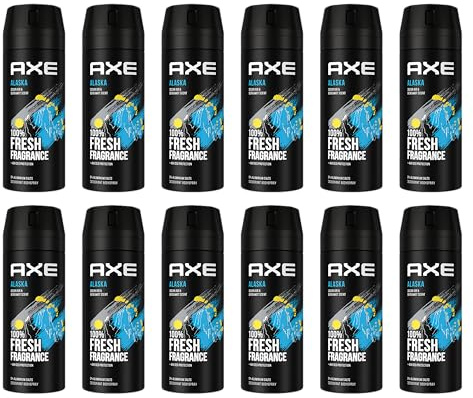 Axe Alaska Deo 12x 150ml Deospray Deodorant Bodyspray ohne Aluminium Herren Männer Men