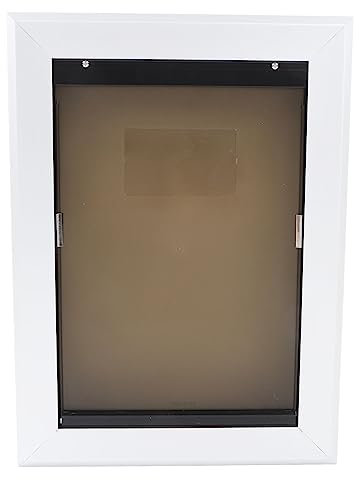 Haustiertür, Hundeklappe, Flexibel, Stark, Abschließbar, Einschiebbar, für Welpen, für Innen- und Außentüren (418x306,5x65mm)