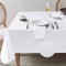 Softalker Tischdecke 100 x 100 cm Mitteldecke Abwaschbare Geometrische Jacquard-Tischdecke Elegante Tischtuch Weiss Table Cloth Deko für Outdoor Gartentisch Wohnzimmertisch Couchtisch Holztisch