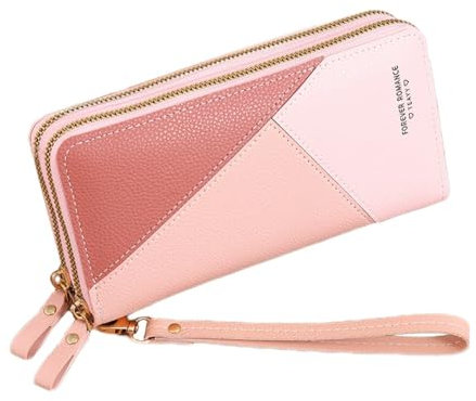 Oyccen Portafogli con Cerniera Doppia Donna Portafoglio Lungo con Slot Multiple per Carte Portamonete di Grande Capacità Porta Carte per Ragazze