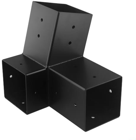 SMZhomeone Juego de soportes de pérgola para techo inclinado, pérgola, soportes de pared con hardware para porche de 4 x 4 pulgadas, vigas de madera para terraza, pérgola, cabañas de troncos (A)