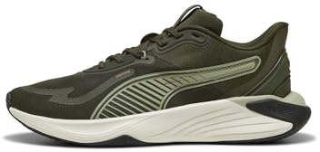 Puma Tenis Unisex PWR Hybrid TR Cross, Dark Olive Lux Army Glowing Red Warm White, 43 EU