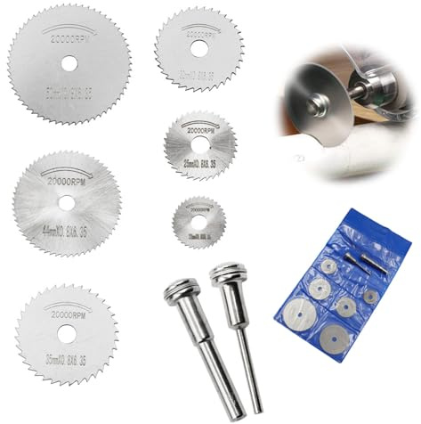 8 Stück HSS Kreissägeblätte Set, Hochgeschwindigkeitsstahlklingen für Rotationswerkzeuge, Multifunktionswerkzeuge, Trennscheiben Set zum Schneiden von Holz, Kunststoff und Metall