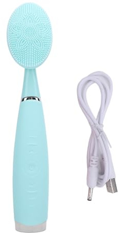 Facial Cleansing Brush,ElectricFace Scrubber Silicone Face Scrubber Rechargeable Facial Exfoliator, IPX - 6 Water Proof Electric Face Brush Cleanser for Exfoliating Massaging (A)