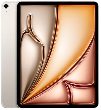 Apple iPad Air de 13 Pulgadas con Chip M3 diseñado para Apple Intelligence, Pantalla Liquid Retina, 1 TB, cámara Frontal/Trasera de 12 Mpx, Wi-Fi 6E, Redes 5G, Touch ID — Blanco Estrella