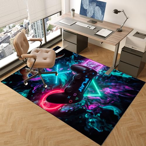 Grande tappetino da gioco per ufficio, sedia da scrivania antiscivolo, protezione pavimento, 160 x 180 cm, sedia a rotelle, tappeto per sedia da computer, tappetino con tecnologia antigraffio