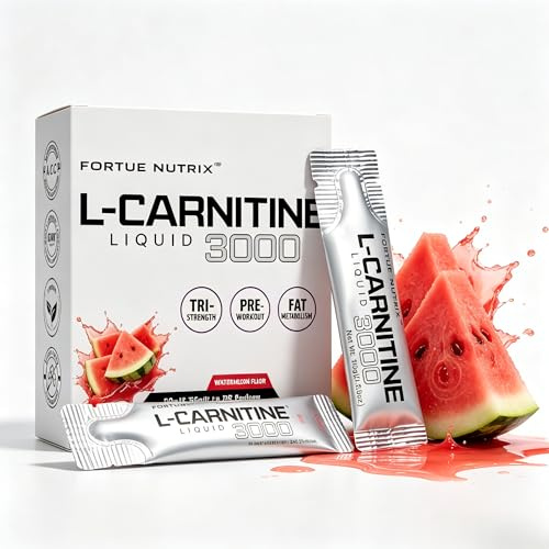 Nutrition Liquid L-Carnitine 3000mg Supplement | High Strength with L-Carnitine, Acetyl L-Carnitine & B Vitamins for Optimal Absorption | Pre Workout Energy & Metabolism Support | 30 Packets