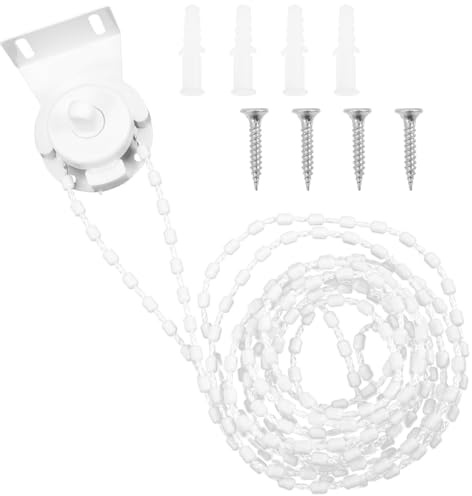 RORPOIR Kit Accessori per Tende a Rullo Connettore in Acciaio Inox, Catena di Perline da 1,7 M e Staffa di Frizione, Ricambio per Installazione e Riparazione Tapparelle Domestiche
