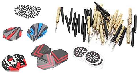 Annadue Freccette con Punta in Acciaio da 18 Pezzi, Set di Freccette Professionali con Punta in Acciaio per Fitness Indoor, con Alette per Gioco a Casa