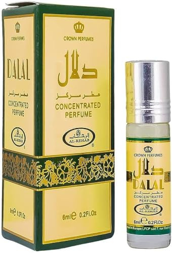 Parfum DALAL Al Rehab 6 ml Gourmand Sucré Vanille Caramel Agrume – Huile Parfumée Orientale pour Femme et Homme Sans Alcool