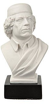 busto statua scultura in marmo del colonnello libico Mu'ammar Gheddafi 11,5 cm