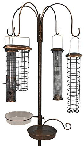 Selections Metal Complete Bird Feeding Station with 4 Large Feeders