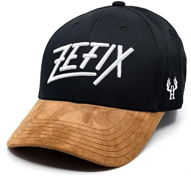 Du Hirsch Bayerisches Snapback Cap Curved Zefix Schwarz Twill One Size