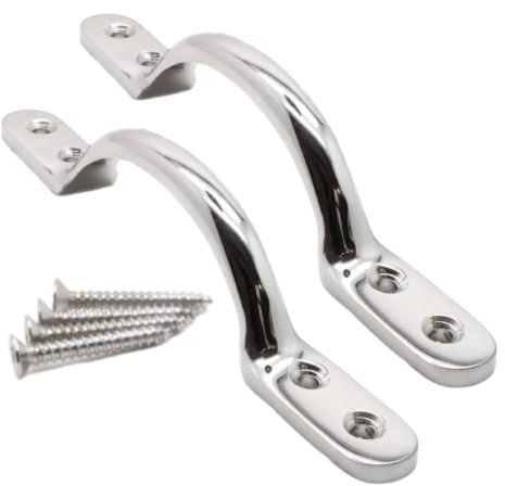 SISI UK Chrome 5 Inch Pull Handle 127mm Chrome Bow Handle for Furniture or Sash Window Frames Cabinet Drawer Cupboard Knobs Pack of 2.