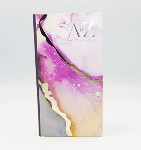 A to Z Telefon-Adressbuch, schmal, A-Z-Index, harter weicher Einband (Marmor)