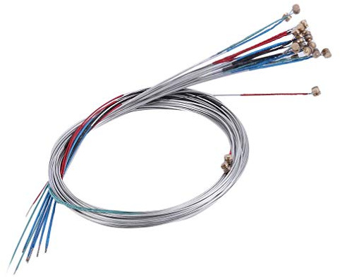 Wresetly 5 x 4 Stück Serie 1 Violinensaiten E-A-D-G aus Stahl + vernickelt, exquisites Zubehör für Musikinstrumente mit Saiten