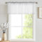 TOPICK Scheibengardine Transparent Voile Bistrogardine Gardine Gaze Schals Fensterschal Kurzgardine für Küche Wohnzimmer Landhaus 1 Stück 130x 40cm(BxH) Weiß