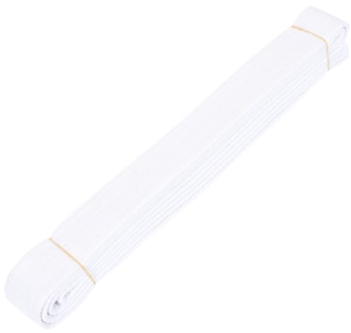 Ceinture de taekwondo en coton pour uniforme de judo, hapkido, arts martiaux, karaté, ajustement universel, ceinture d'arts martiaux pour hommes et femmes, fournitures de costume de sport, blanc,