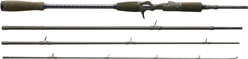Savage Gear SG4 Fast Spiel Baitcast Reiserute - Leistungsstarke 4-teilige Angelrute zum Raubfischangeln | Reisefreundliches Design für Hecht und Barsch im Süß- und Salzwasser 2.21M 20-60G