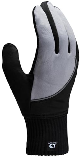 LEAKDRY Waterproof Merino Wool Touchscreen Gloves – 3-Layer Thermal Suitable for Winter Gloves with Nylon Outer, Windproof & Breathable for Outdoor Sports,Cycling,Hiking,Skiing Unisex (Grey, L)