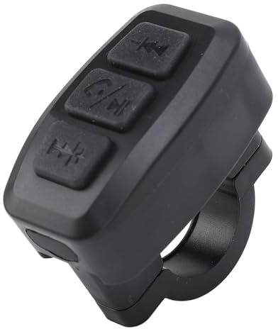 Bluetooth Media Button Remote, Selfie Control Music Remote Justerbar Laddningsbar Vattentät, Rattkontrollknapp för Bilcykelmotorcykel Ratt (Svart)