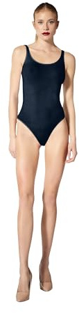Wolford Jamaika String Body For Women Iconic Bodysuit Seamless Slim Fit Sleeveless Reinforced Scoop Neck and Armholes navy Blue Large