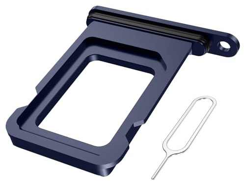 MMOBIEL SIM-kortfack kompatibel med iPhone 17 Pro / 17 Pro Max – SIM-kortfack hållare – SIM-korthållare ersättning – inkl. Verktyg för borttagning av SIM-kort och vattentät gummiring – djupblå