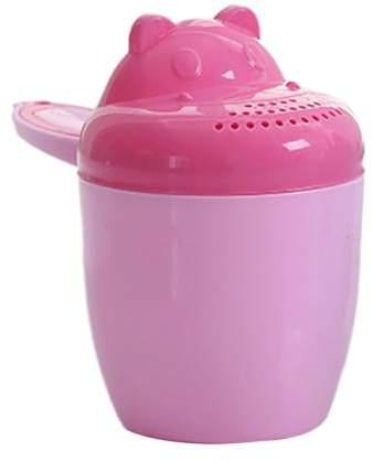 Bicchiere per risciacquo da bagno, con secchio per versare i capelli, sicuro per lavare i capelli, per uso di shampoo e doccia, design ergonomico previene fuoriuscite, presa comoda, ideale per vasca