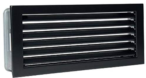 Kaltluftgitter 25x15 schwarz Lüftungsgitter Ofengitter