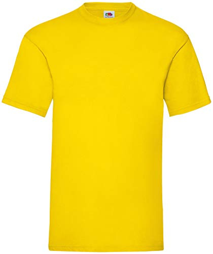 Fruit of the Loom Mens Valueweight Short Sleeve T-Shirt (L) (Yellow)