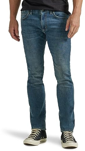 Lee Men's Extreme Motion Slim Straight Jean, Blue, 32W x 32L