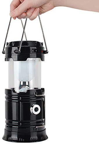 Xatan Linterna de camping LED con carga solar y linterna alimentada por USB para exteriores, kit de supervivencia para huracan, luz de emergencia, tormenta, fallos y linternas portátiles para
