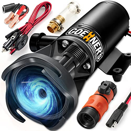 Bomba maceradora portátil de 12 V para RV, bomba de residuos de RV, succión de 12 GPM, elevación de 3 m, kit completo de bomba maceradora