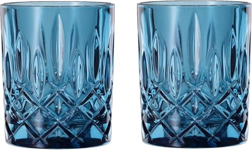 Nachtmann Spiegelau 104243 Noblesse Vintage - Juego de vasos de whisky (295 ml), color azul