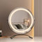 EMKE Hollywood Spiegel mit 3 Lichtfarben, Φ40CM Schminkspiegel mit Beleuchtung, Smart-Touch Schminktisch Spiegel mit Licht 360° drehbar, dimmbar und mit Memory-Funktion - Schwarz