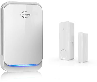 Allarme Porta e Finestra Campanello con Sensore Magnetico per Porta 38 Suono 4 Regolabile Volume Mode LED Indicator Campanello per affari/casa