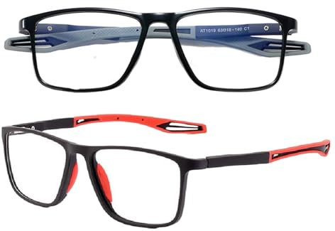 BOILGRANNY Lunettes 0.0 à -3.5 Si la vision de loin est réduite, Anti Bleu Légèrement Photochromique pour le repos UV400 homme femme Flexible en Silicone ultra-léger (Noir, 1,0 Avec étui)