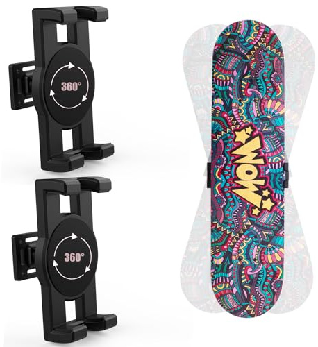 HHUXIUE Soporte de pared para tablas de skate, soporte de pared para tablas de skate giratorio 360°, colgador flotante para exhibición, adecuado para cualquier skater. (2 juegos)