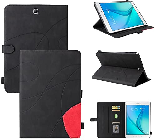 Tablettskydd Pu Läder Smart Tablet Väska, Fällbart Standfodral, Automatisk Sleep/Wake Function Tablet Väska till Samsung Galaxy Tab En 9,7 (SM-T550, SM-P550) Hemma för surfplatta(Siyah)
