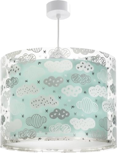 Dalber Lámpara Techo Colgante Infantil Clouds Nubes Verde Mint 41412MH E27