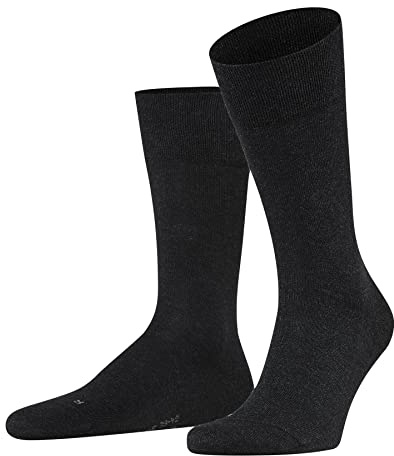 FALKE Herren Socken Sensitive London, Baumwolle, 1 Paar, Grau (Anthracite Melange 3080), 47-50