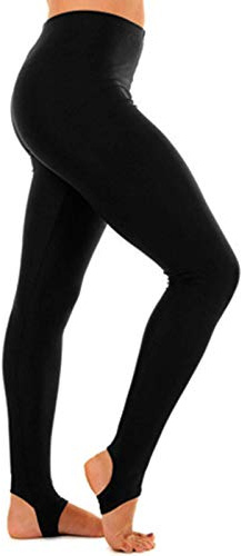 Crazy Chick® Kids Children Girls Stirrup Leggings Sports School Dance Ballet or Gymnastics Workout Tights Legging (9-10 Years, Black)