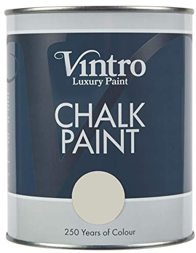 Vintro | Light Grey Chalk Paint | Furniture Paint | Shabby Chic | Upcycle | Decorate | Ultra Matt Finish | 1 Litre (Dove)