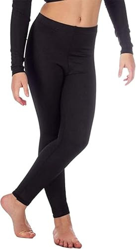 BOOM Prime Leggings da Ginnastica Lucidi da Donna, Collant in Lycra Elasticizzati da Balletto Senza Piede al Neon (Nero, S/M)