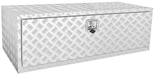 VEVOR Unterboden-Lkw-Box, 1219 x 610 x 610 mm Pickup-Aufbewahrungsbox, Aluminium-Werkzeugkasten mit Schloss & Schlüsseln, Wasserdichte Anhänger-Werkzeugkiste für Lkw, Transporter, Anhänger usw.