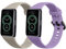 kwmobile Straps Compatible with Huawei Band 6 Straps - 2x Replacement Silicone Watch Bands - Smartwatch or Fitness Tracker - Grey/Violet