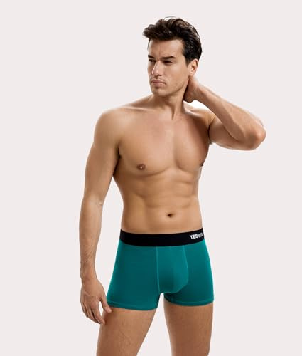 YESWEL Mens Boxers 10 Pack, Cotton Retro Boxer Shorts, Breathable Underwear Briefs, No Itchy Labels Underpants Multicolor01(L)